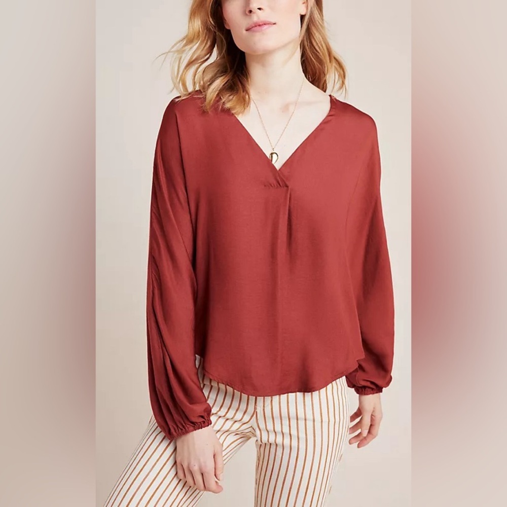 Anthropologie Dolan Contessa Top in Terracotta | Small